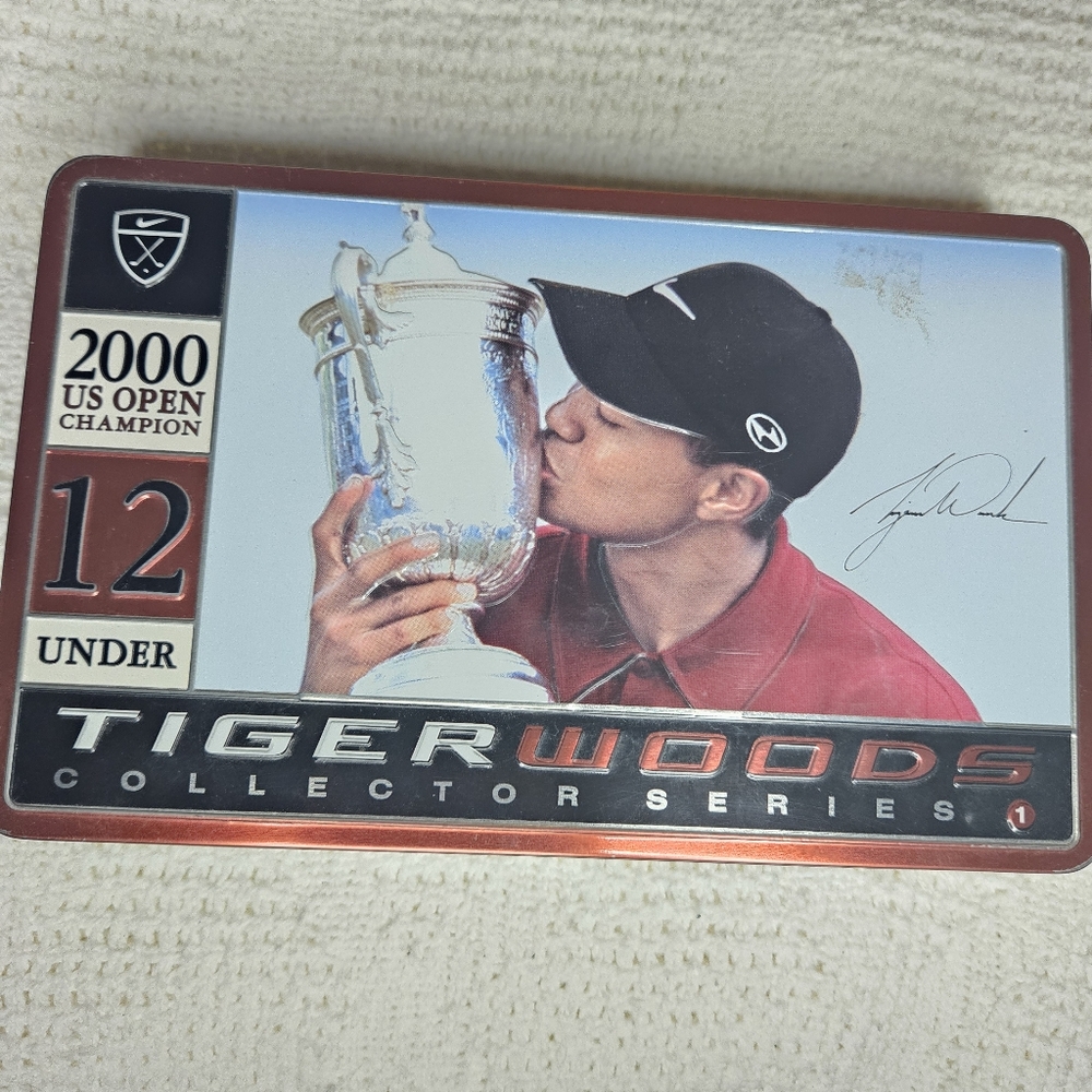 Tiger Woods Collector Series 1, 2000 US Open Champion Nike Golf Balls and Tin